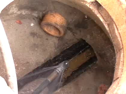 Ukázka čištění kanalizace